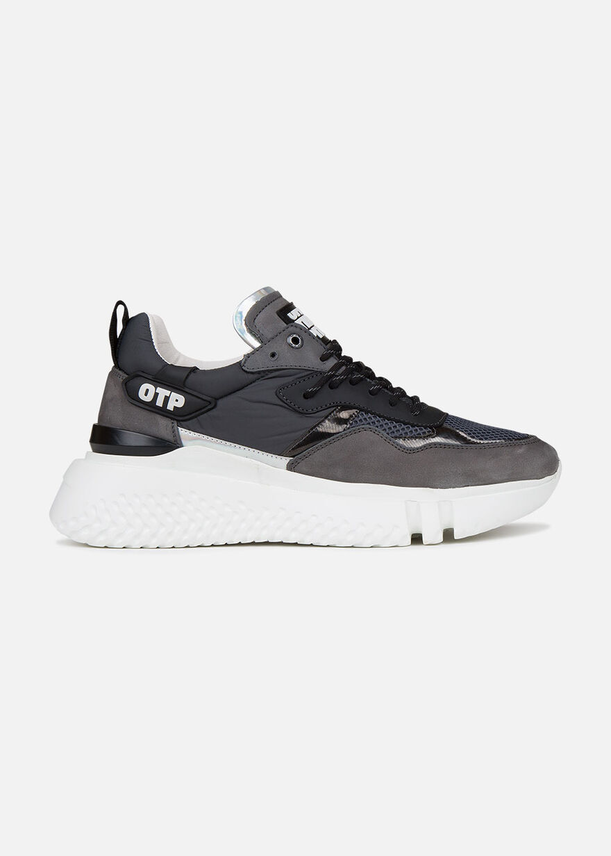 Crunch Runner 2.0 - Grey - Leather/Nylon/Mesh, Grey, hi-res