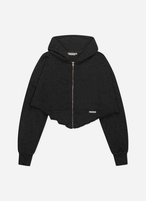 Frayed Edge Cropped Hood