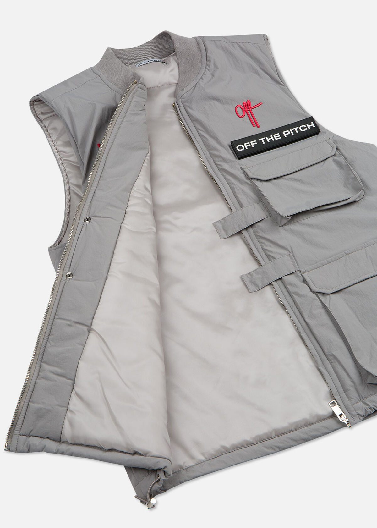 The Comet Utility Vest - Silver Grey - 100% Polyes, Silver, hi-res