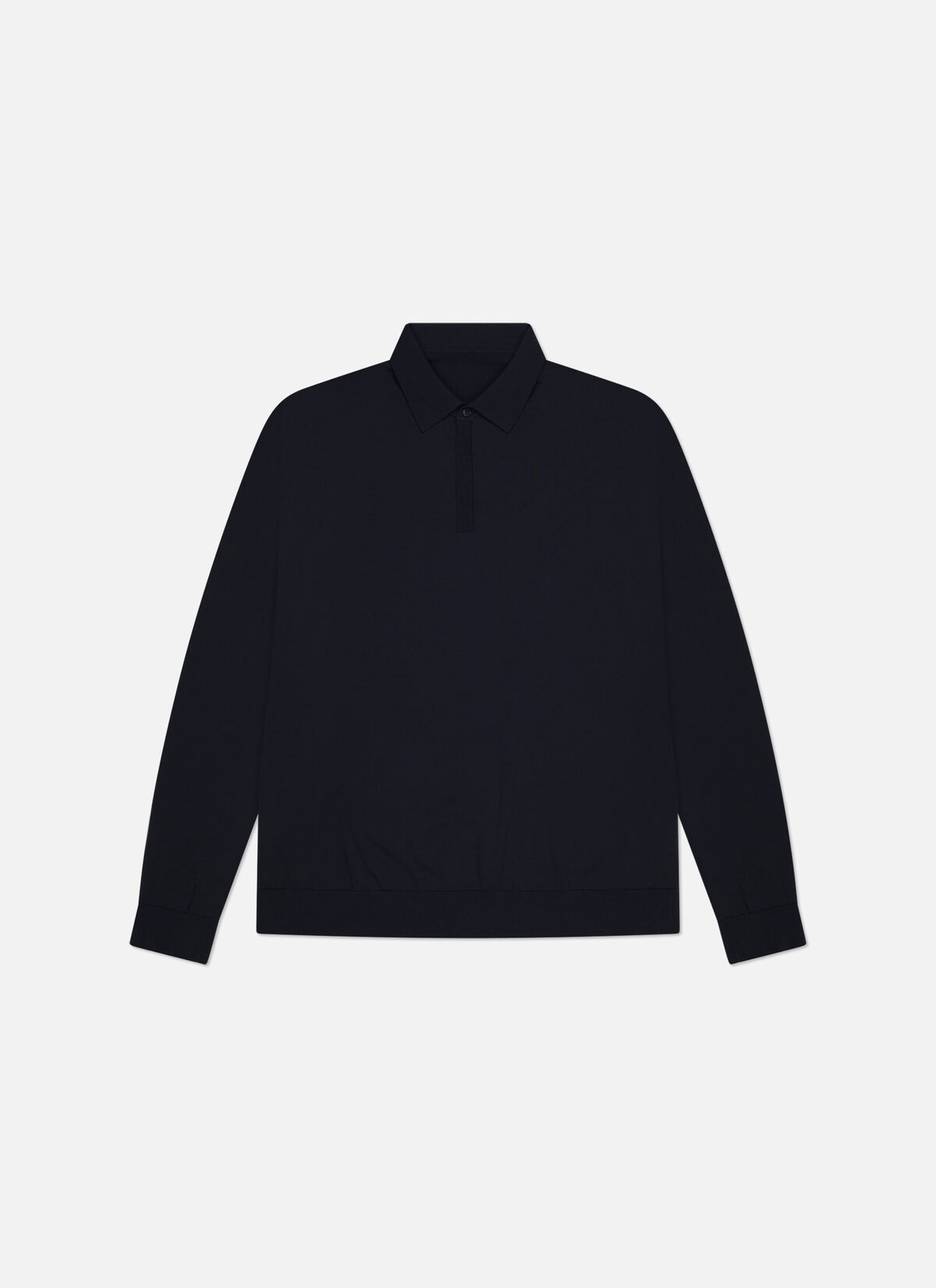 Smart Longsleeve Polo, Navy/Blue, hi-res