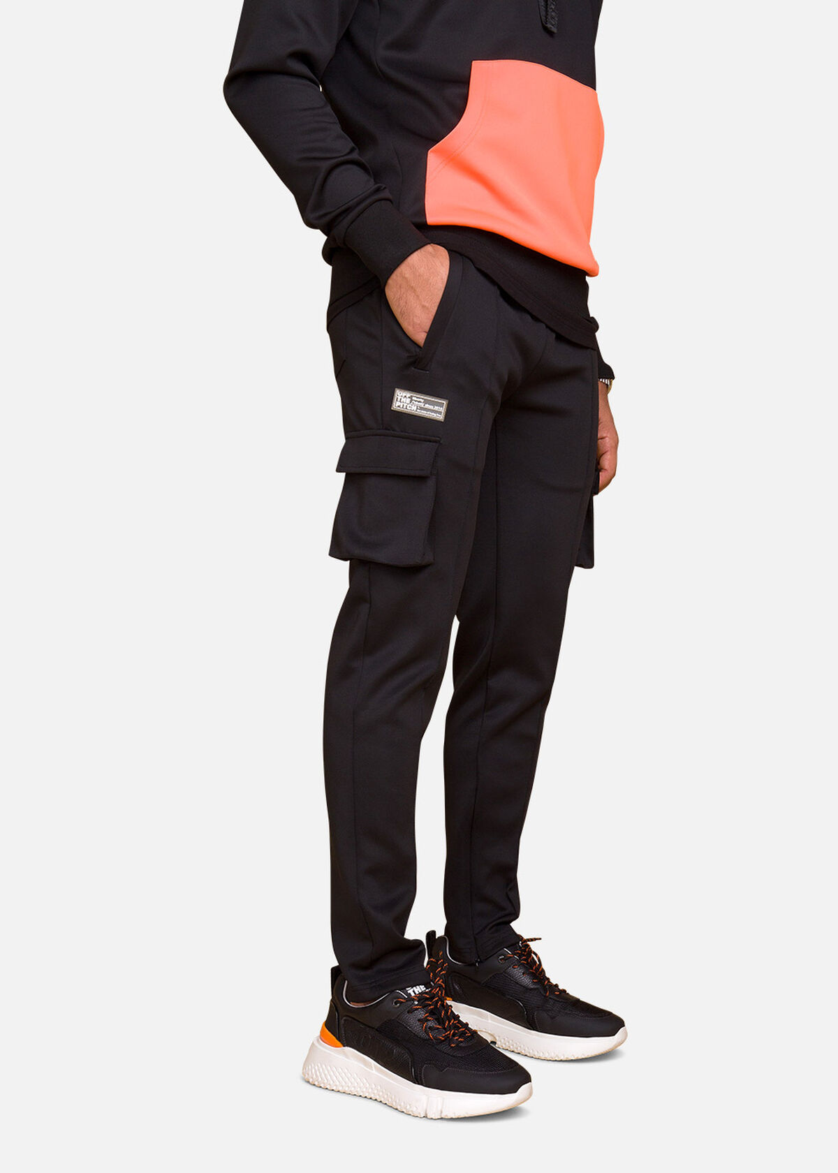 Basic Bright Tracksuit, Black, hi-res