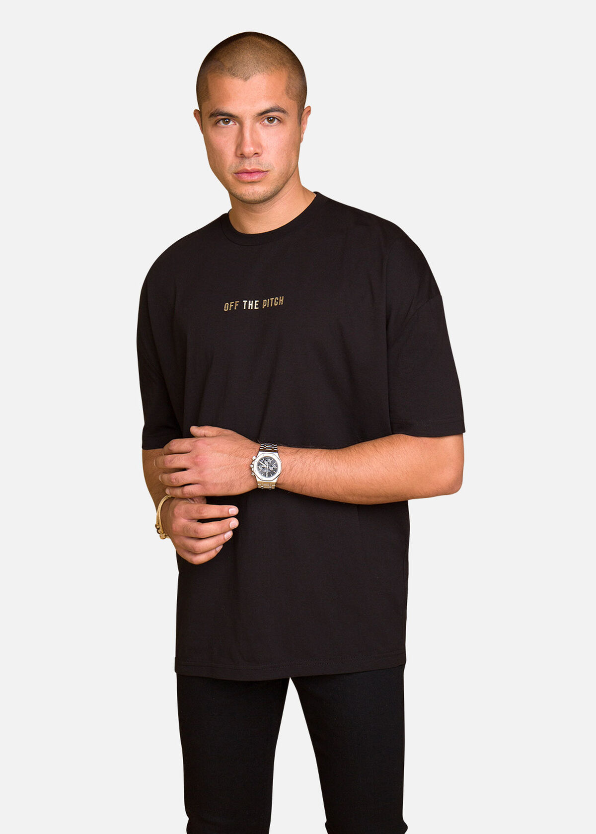 Stay Gold Tee, Black, hi-res