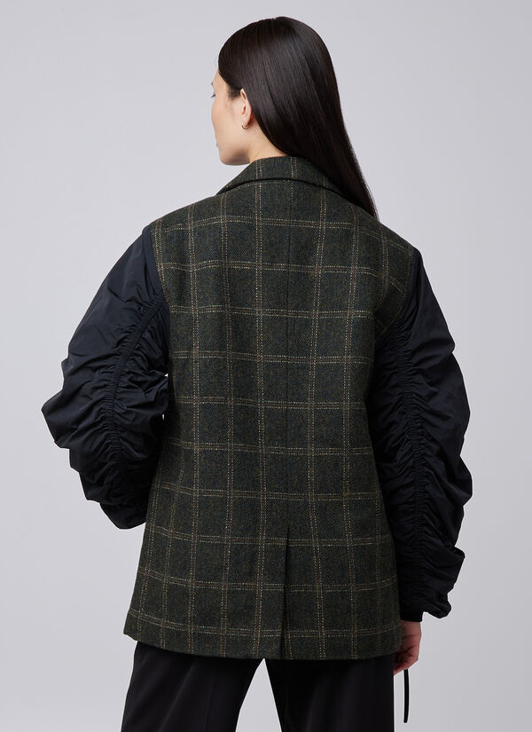 Wool-Blend Bomber Blazer