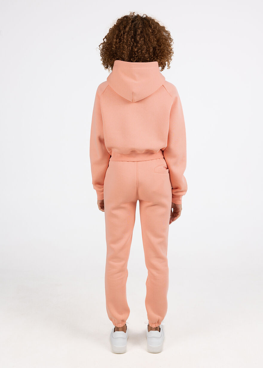 Comfort Cropped Hood Women - 100% Cotton, Peach, hi-res