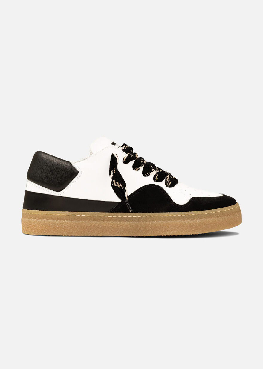 Dodgem - Leather/Suede, White/Black, hi-res