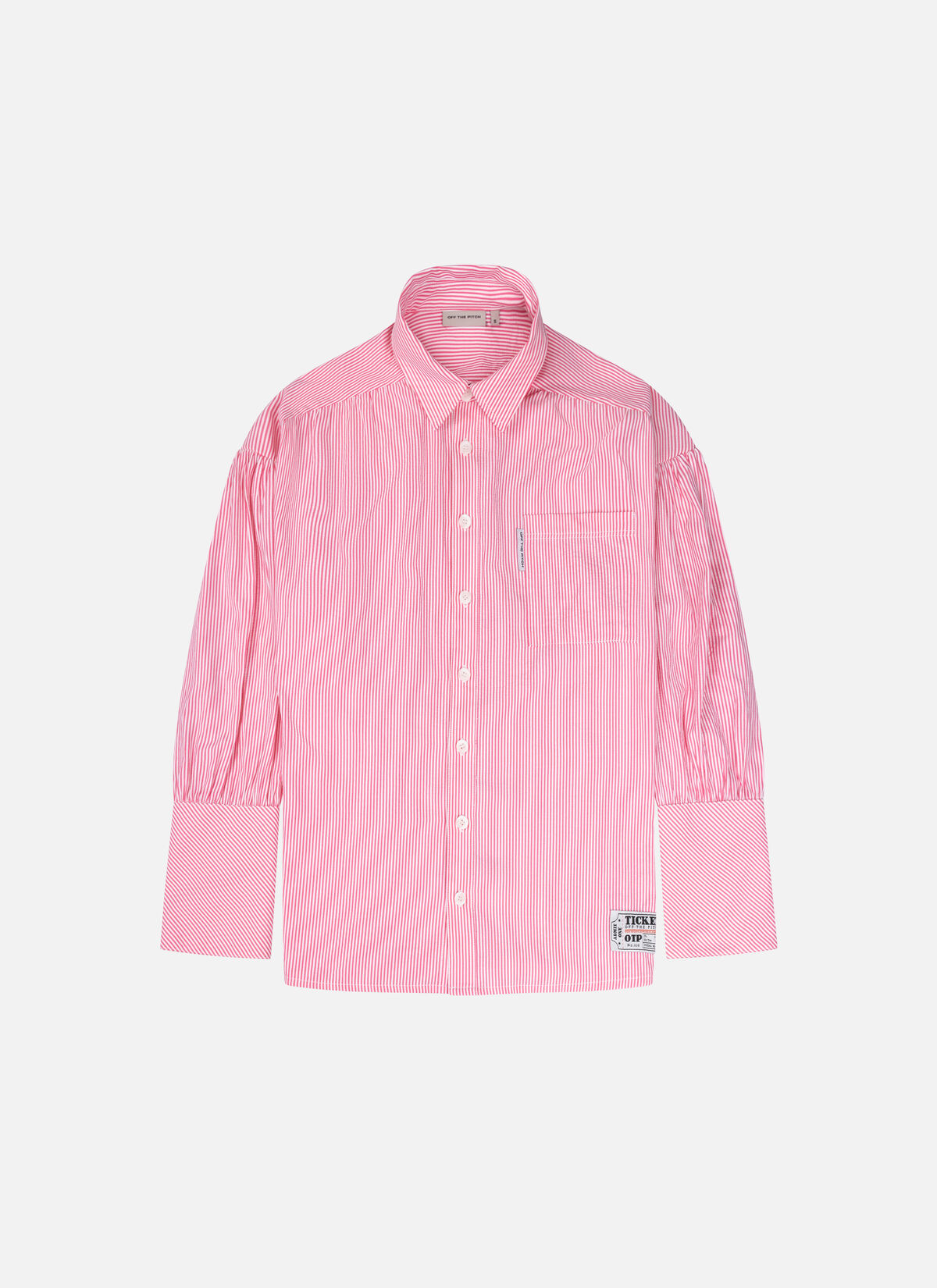 Striped Resort Shirt, Red/White, hi-res