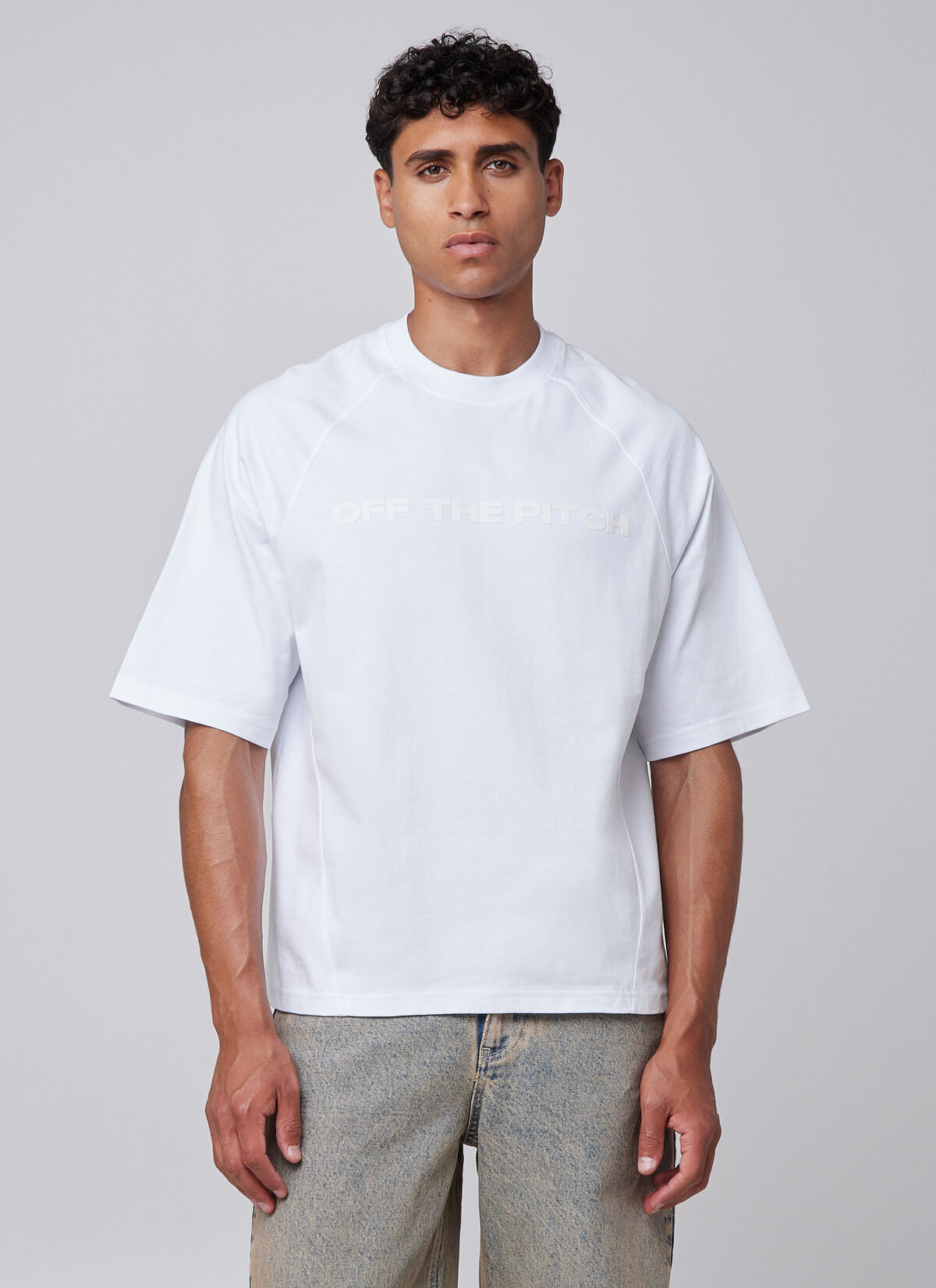 Raglan Loose Fit Tee, White, hi-res