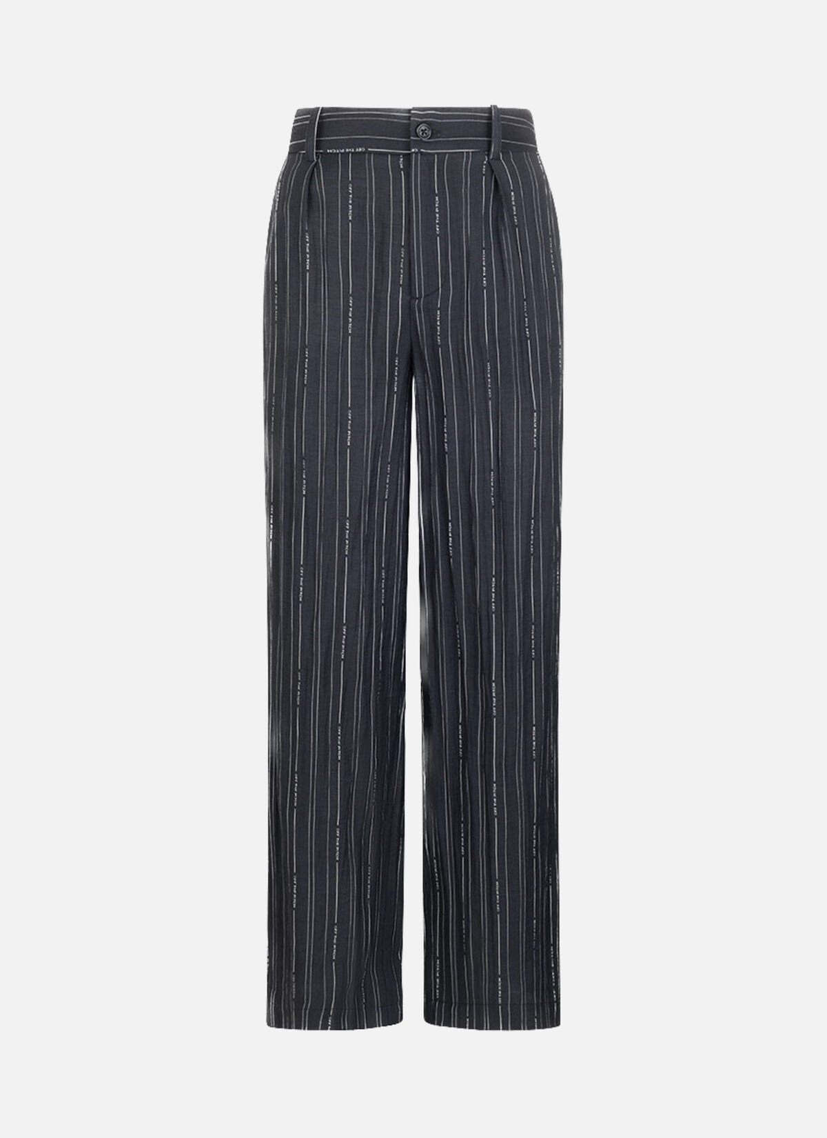 Striped Trousers, Black, hi-res