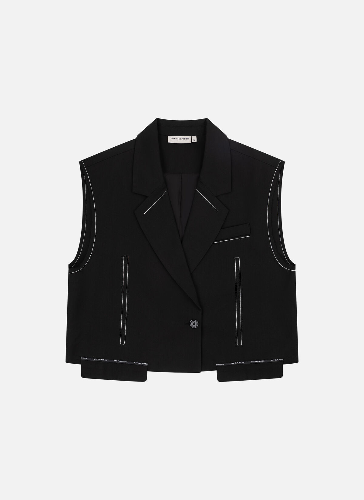 Shia Smart Sleeveless Blazer, Black, hi-res