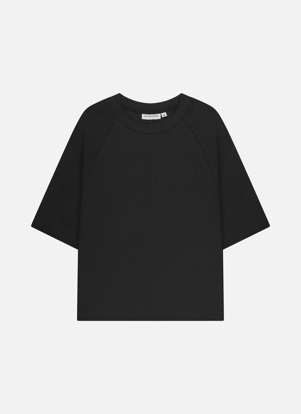 Raw Edge Echo Raglan Tee, Black, hi-res