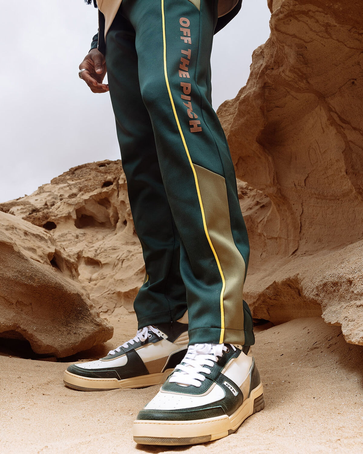 Basketta Hi - Leather/Tumbled Leather, Army green, hi-res