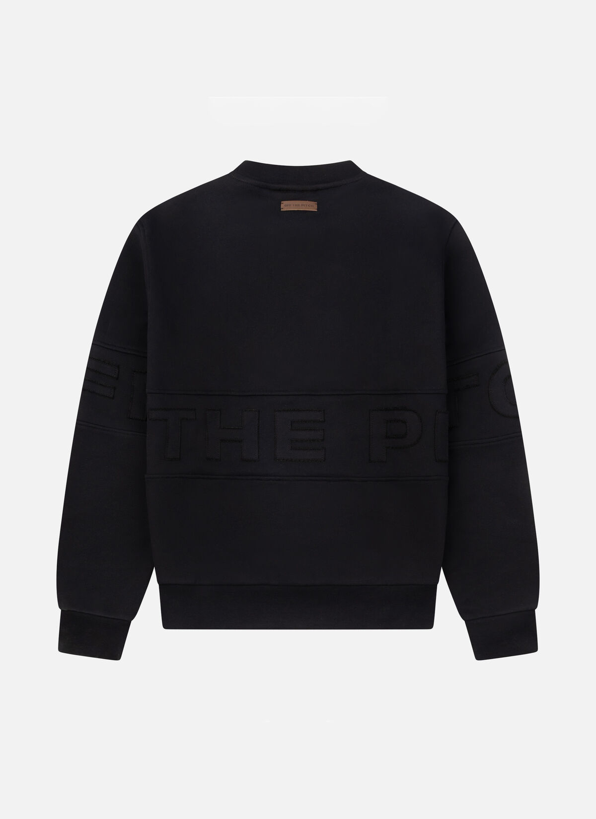 Logo Patch Crewneck, Black, hi-res