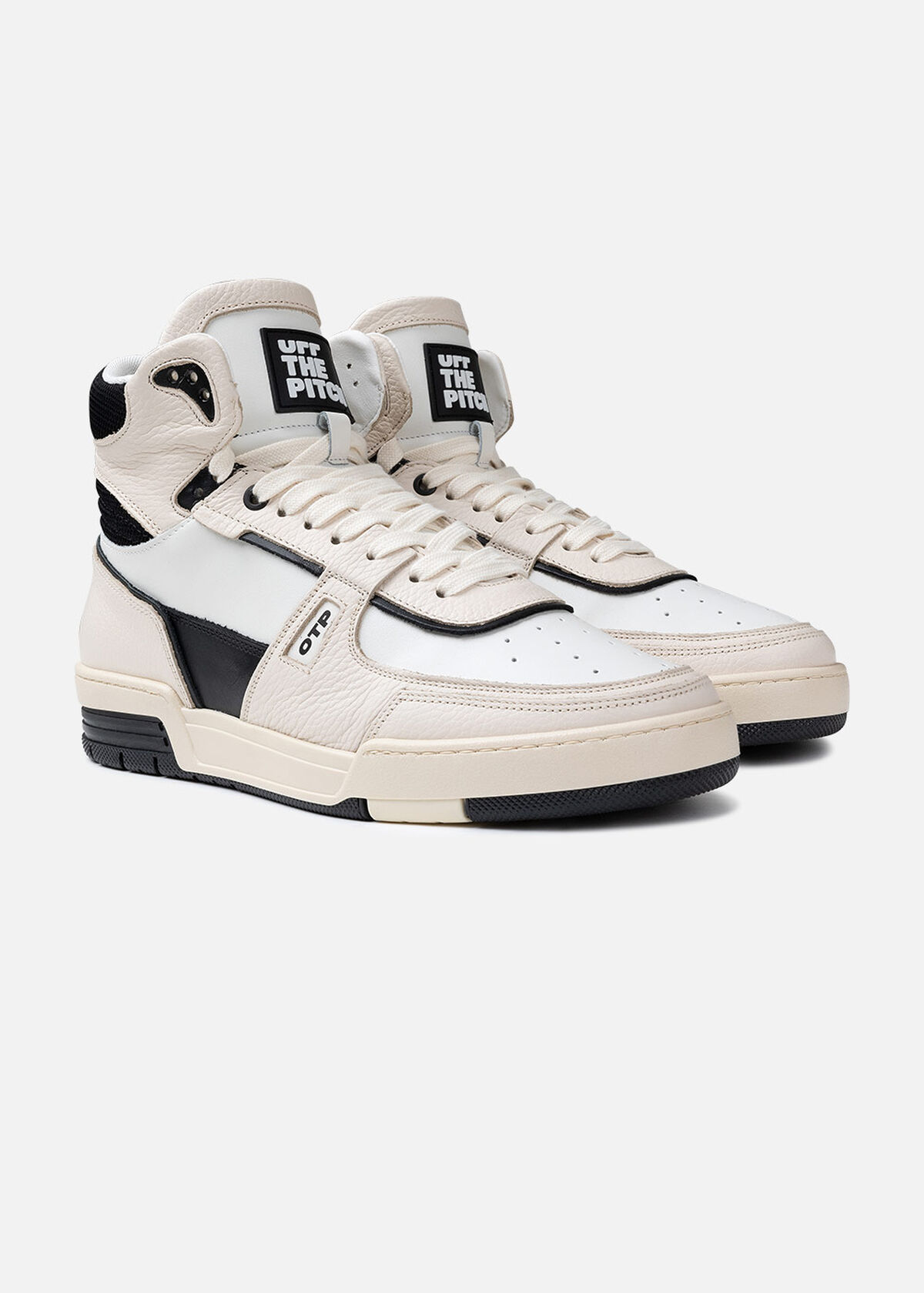 Basketta Hi - Leather/Tumbled Leather, Crème, hi-res