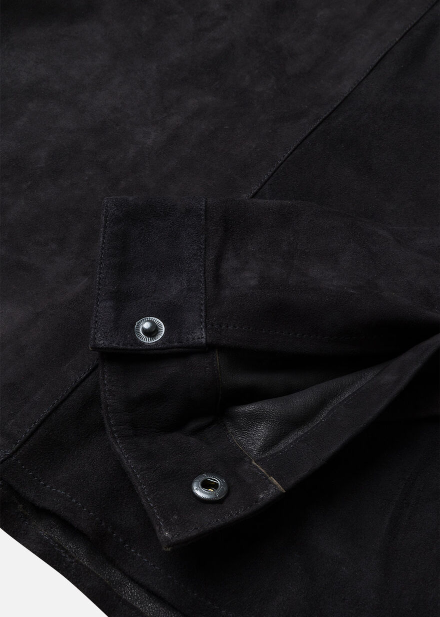 The Suede Overshirt, Black, hi-res