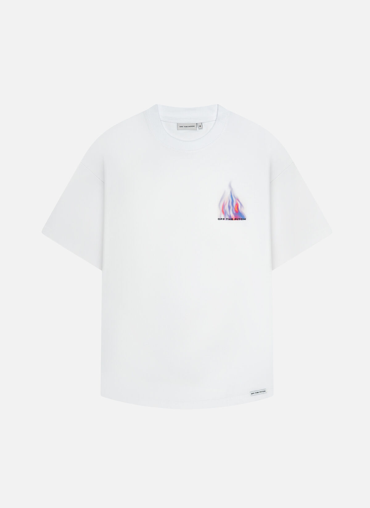 Burning Flower Oversized Tee, White, hi-res