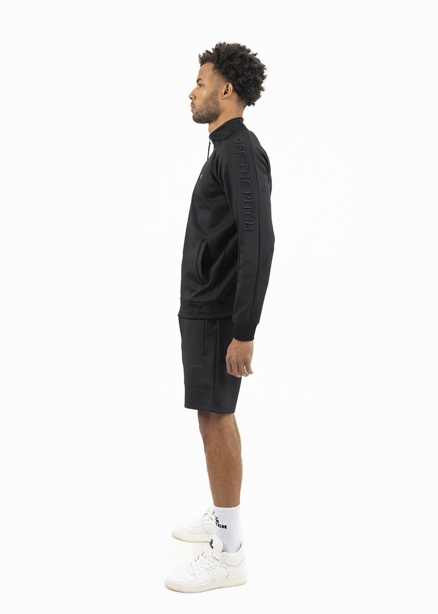 College Track Shorts - 95% Polyester / 5% Elastane, Black, hi-res