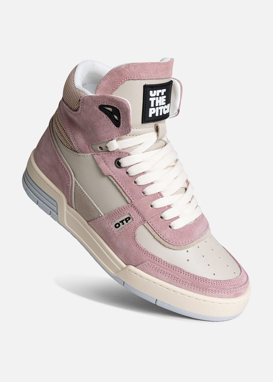 Basketta Hi - Leather/Tumbled Leather, Pink/Brown, hi-res