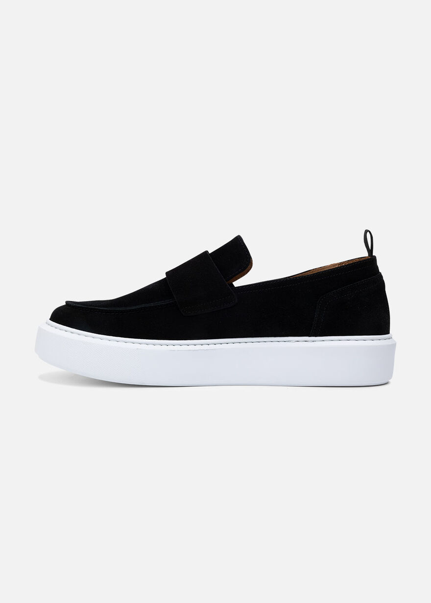 Loafer Velour (EVA), Black/White, hi-res