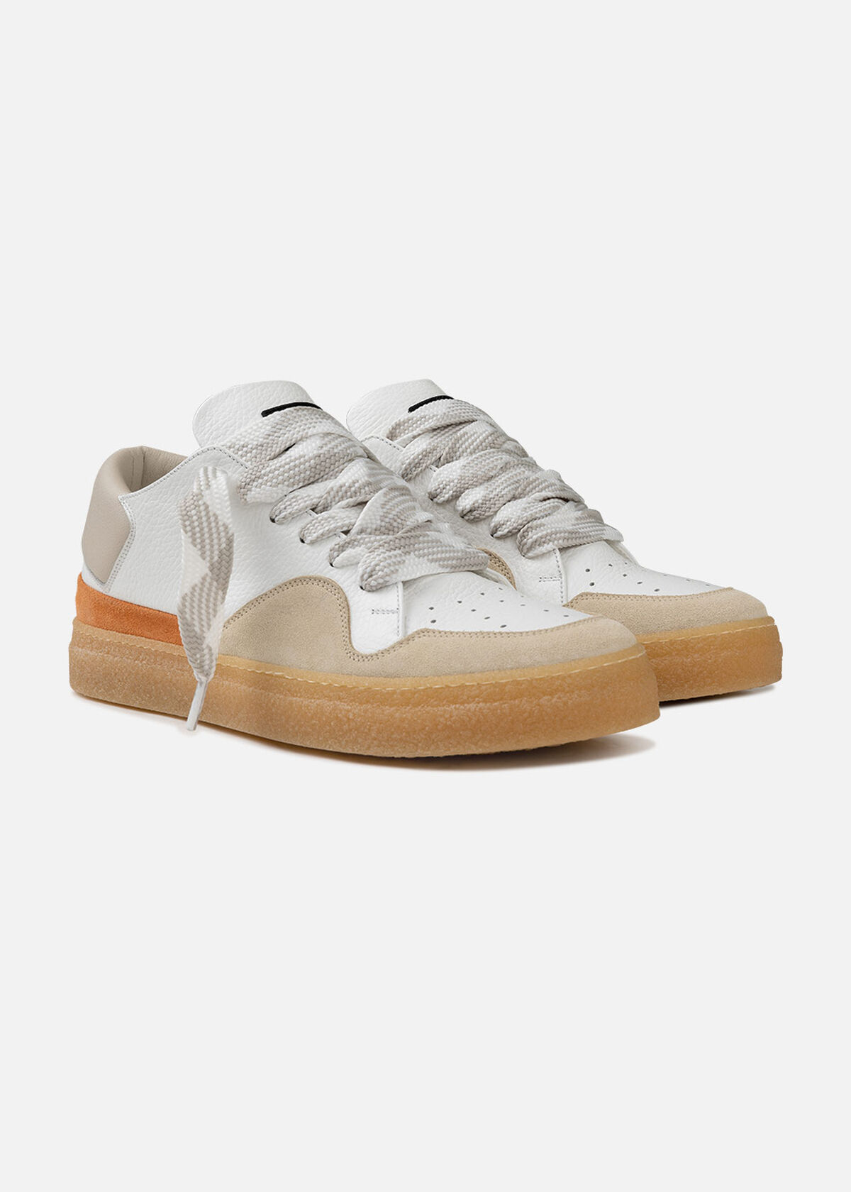 Dodgem - Tumbeled Leather / Suede, White/Red, hi-res