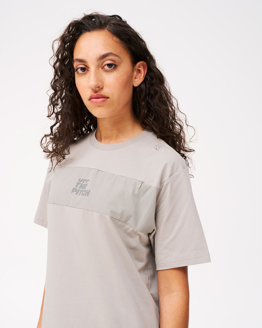 OTP X ROBEY Tammy Woven Bi-Stretch Tee, Sand, hi-res