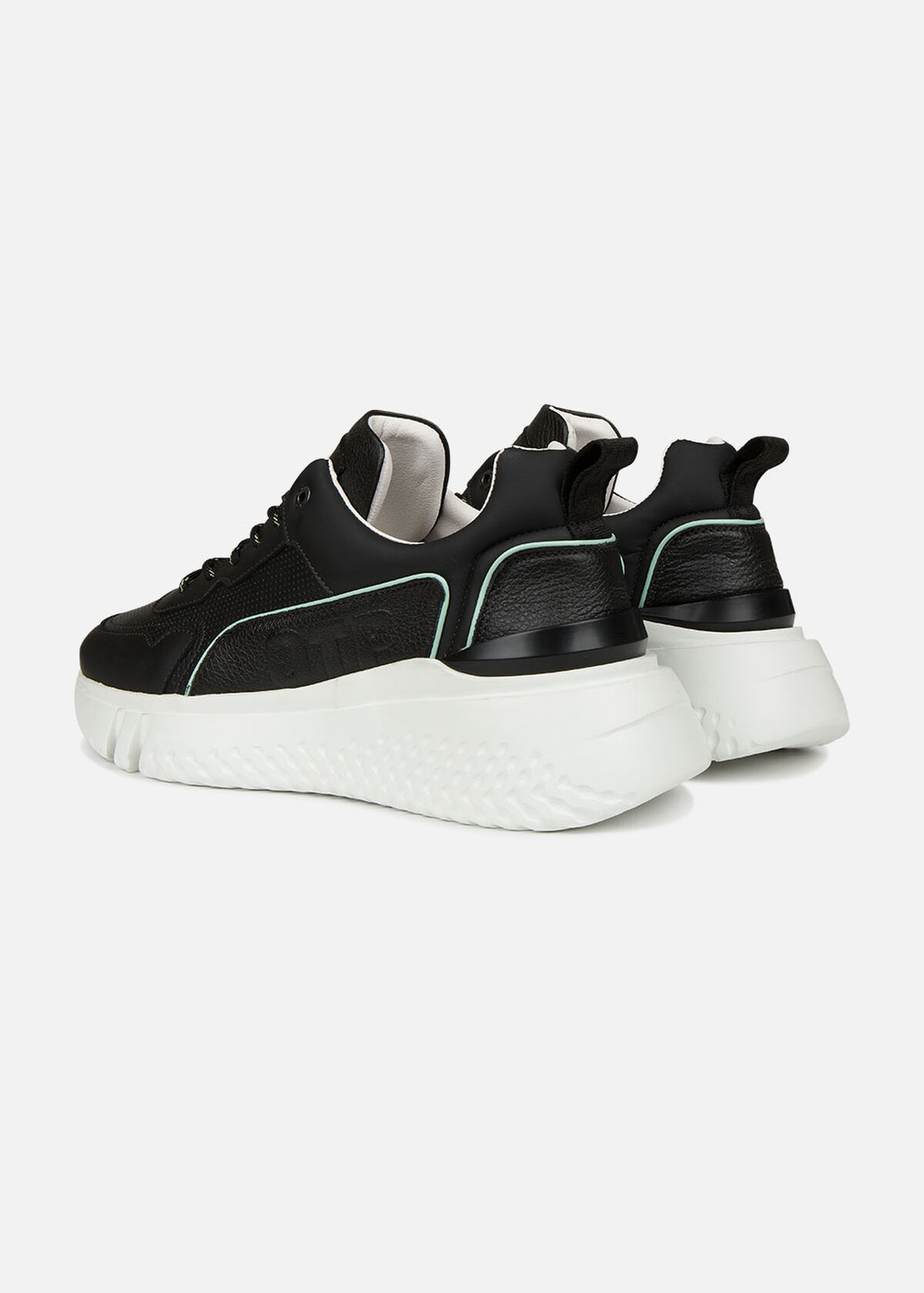 Treble Runner - White - Leather, Black, hi-res