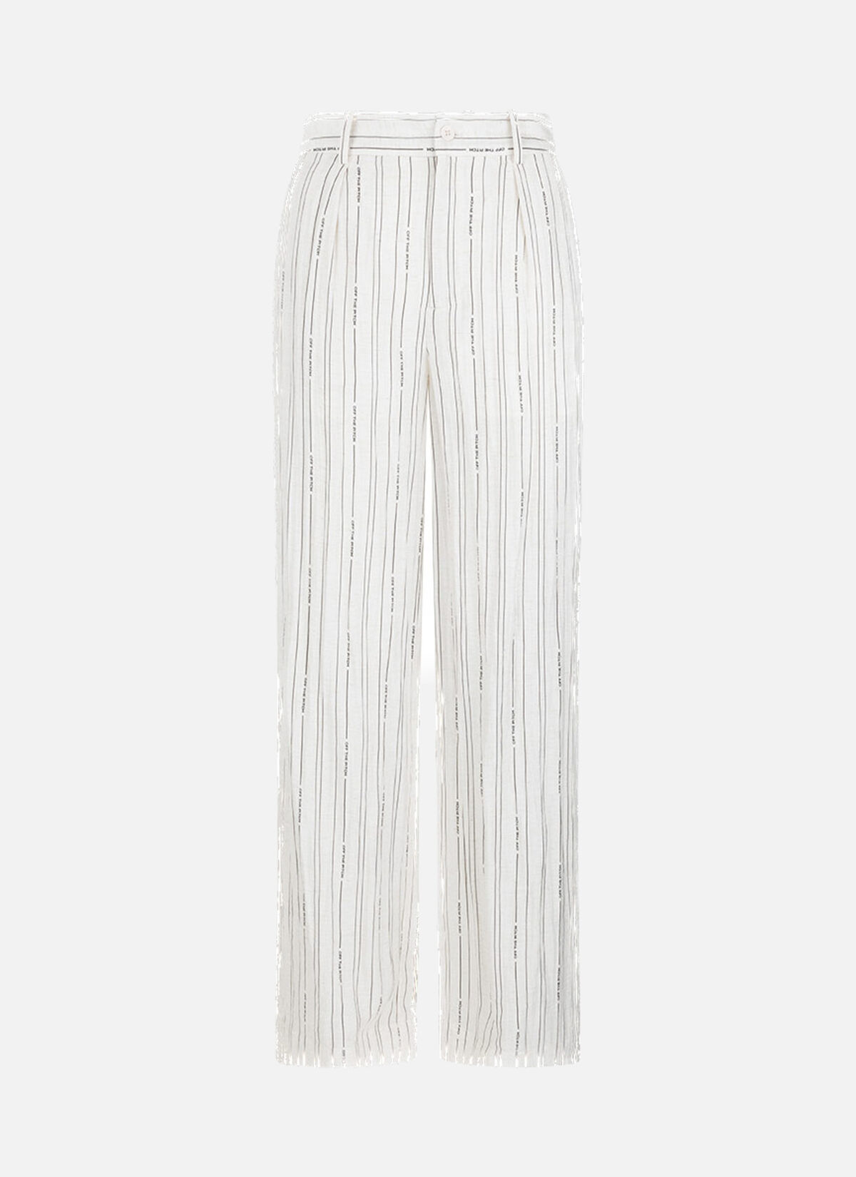 Striped Trousers, White, hi-res