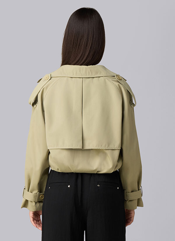 Pleated Trench Jacket