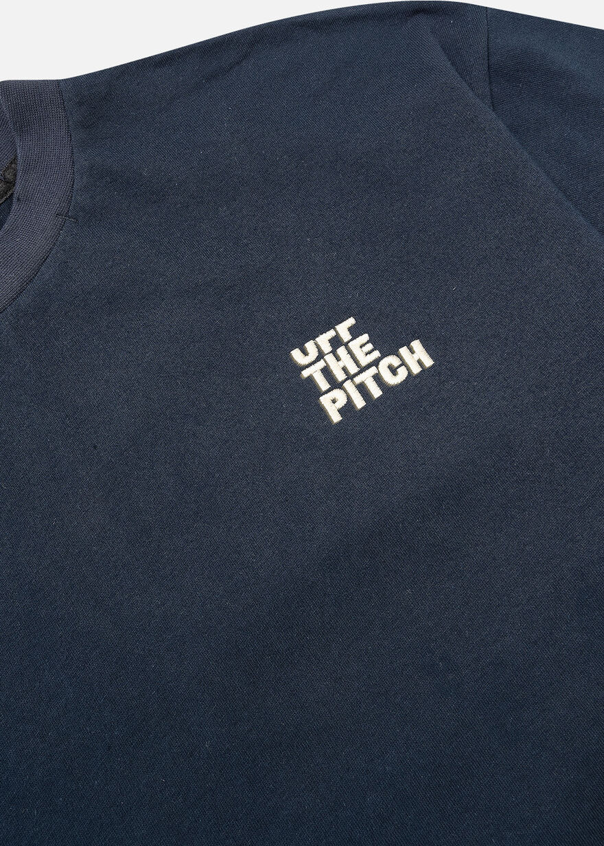 Loose Fit Pitch Tee - 100% Cotton, Navy/Black, hi-res