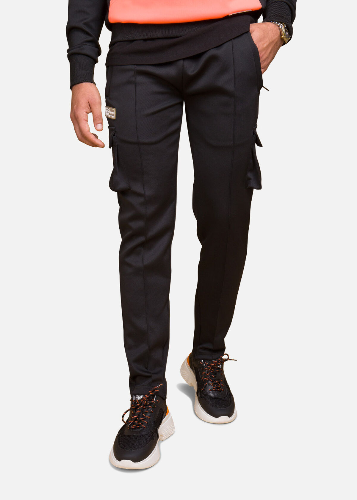Basic Bright Trackpants, Black/Miscellaneous, hi-res
