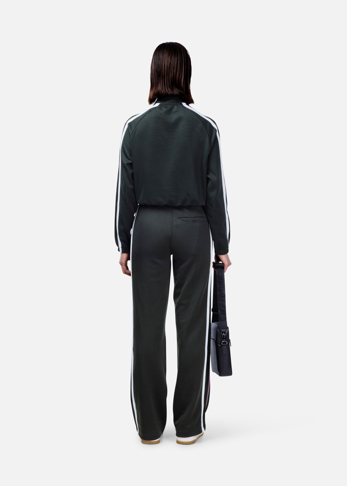 Twin Stripe Trackpants Women, Forest Green, hi-res