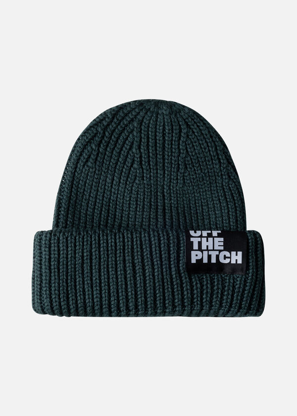 Wool-Blend Ribbed Beanie