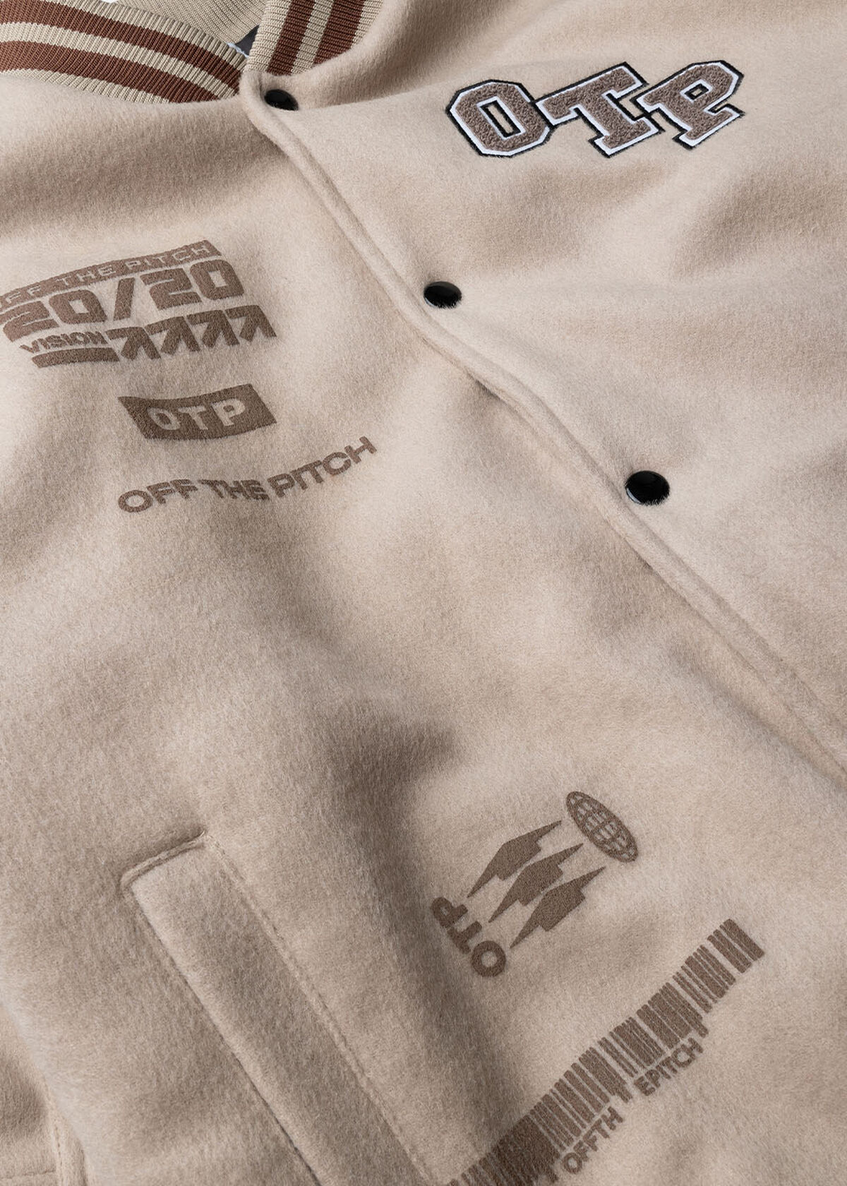 Baseball Jacket Wool-Blend, Sand, hi-res