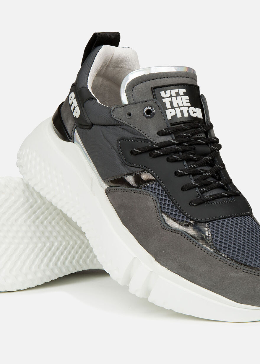 Crunch Runner 2.0 - Grey - Leather/Nylon/Mesh, Grey, hi-res