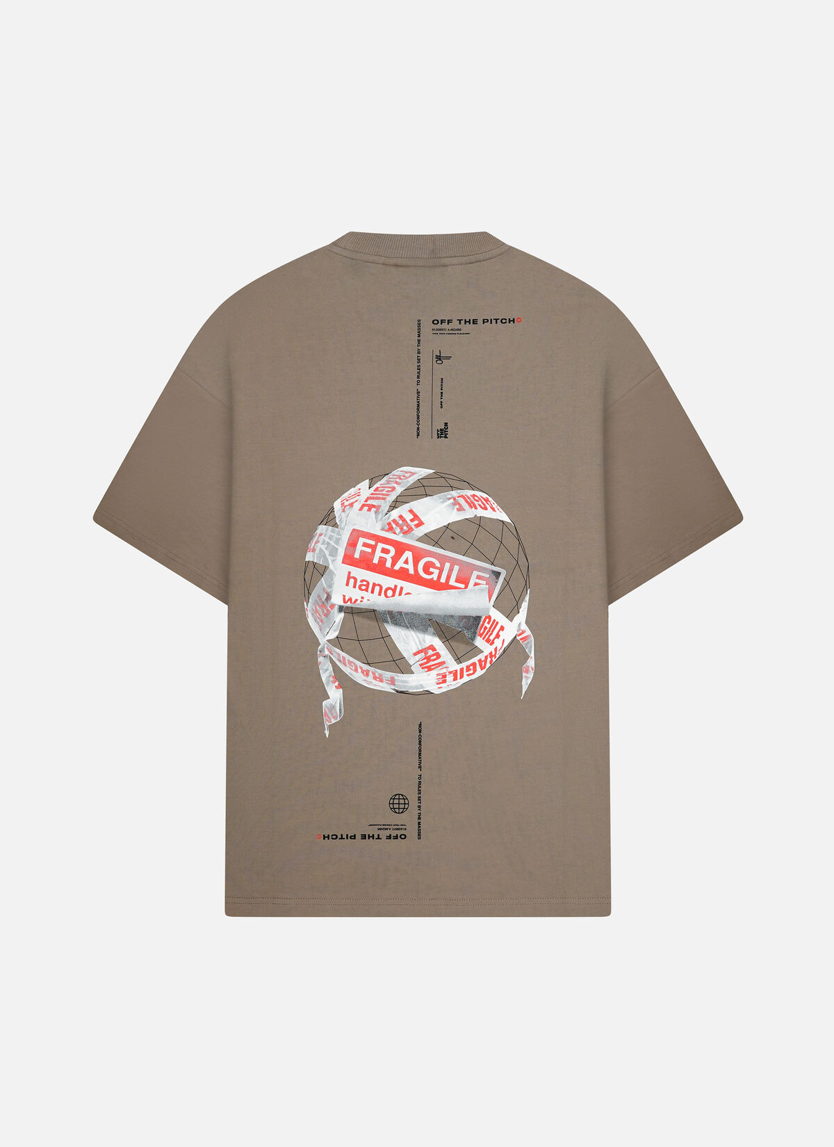 Fragile World Loose Fit Tee, Sand, hi-res