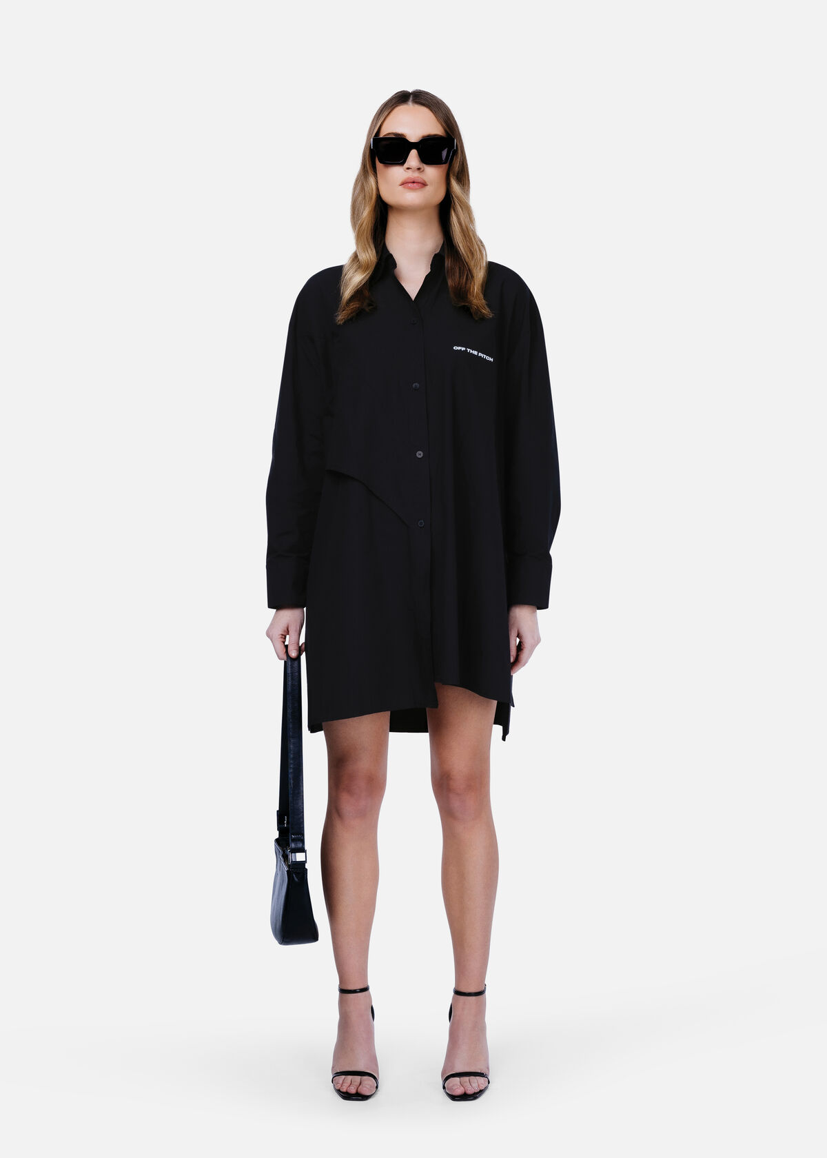 Deconstructive Oversized Shirt, Black, hi-res