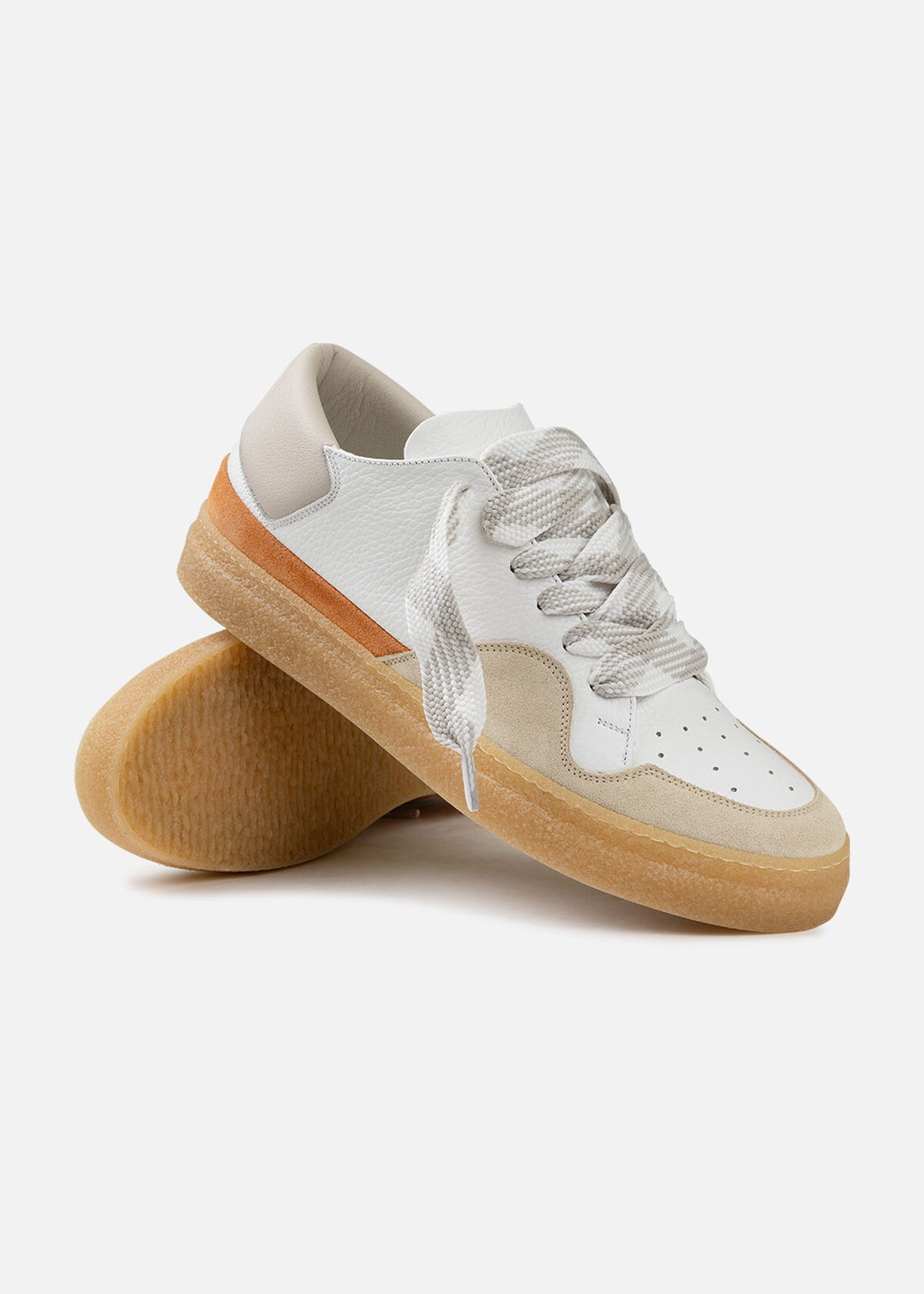 Dodgem - Tumbeled Leather / Suede, White/Red, hi-res