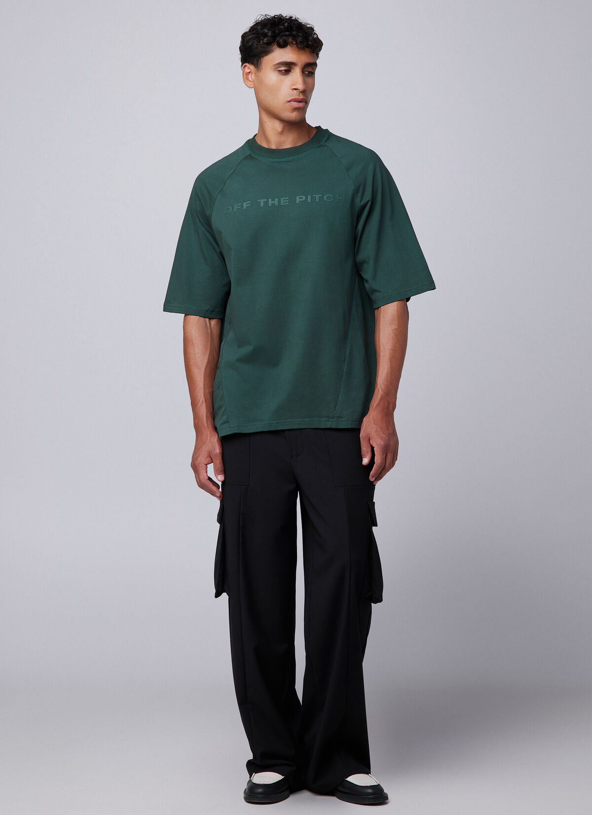 Raglan Loose Fit Tee, Forest Green, hi-res