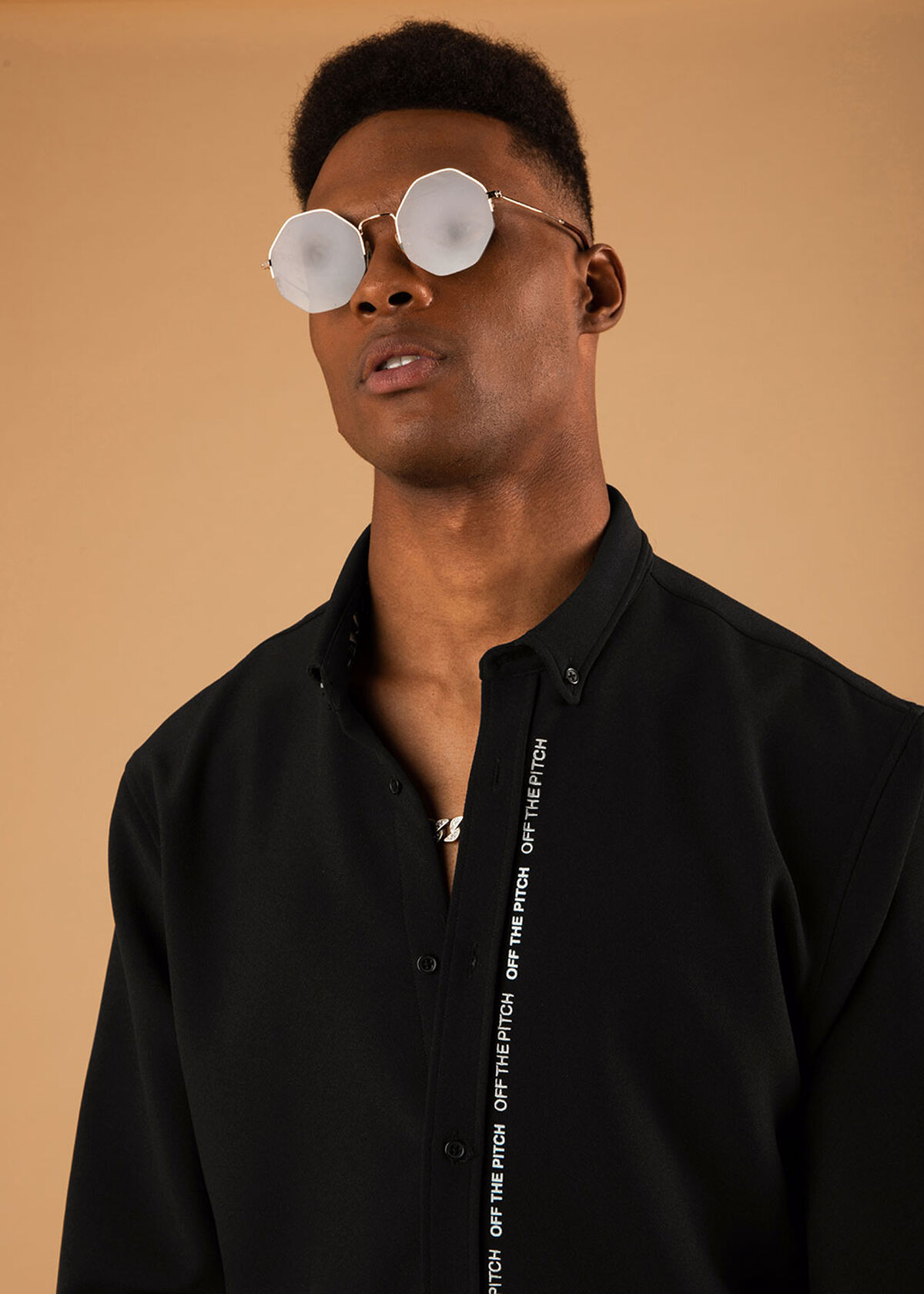 The Neptune Shirt - Black - 93% Polyester 7% Elast, Black, hi-res