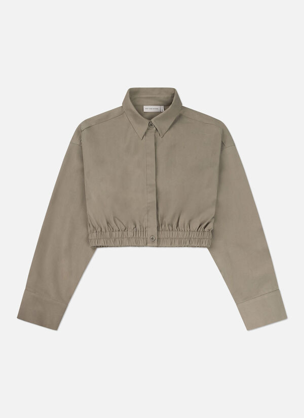 Gathered Cropped Shirt