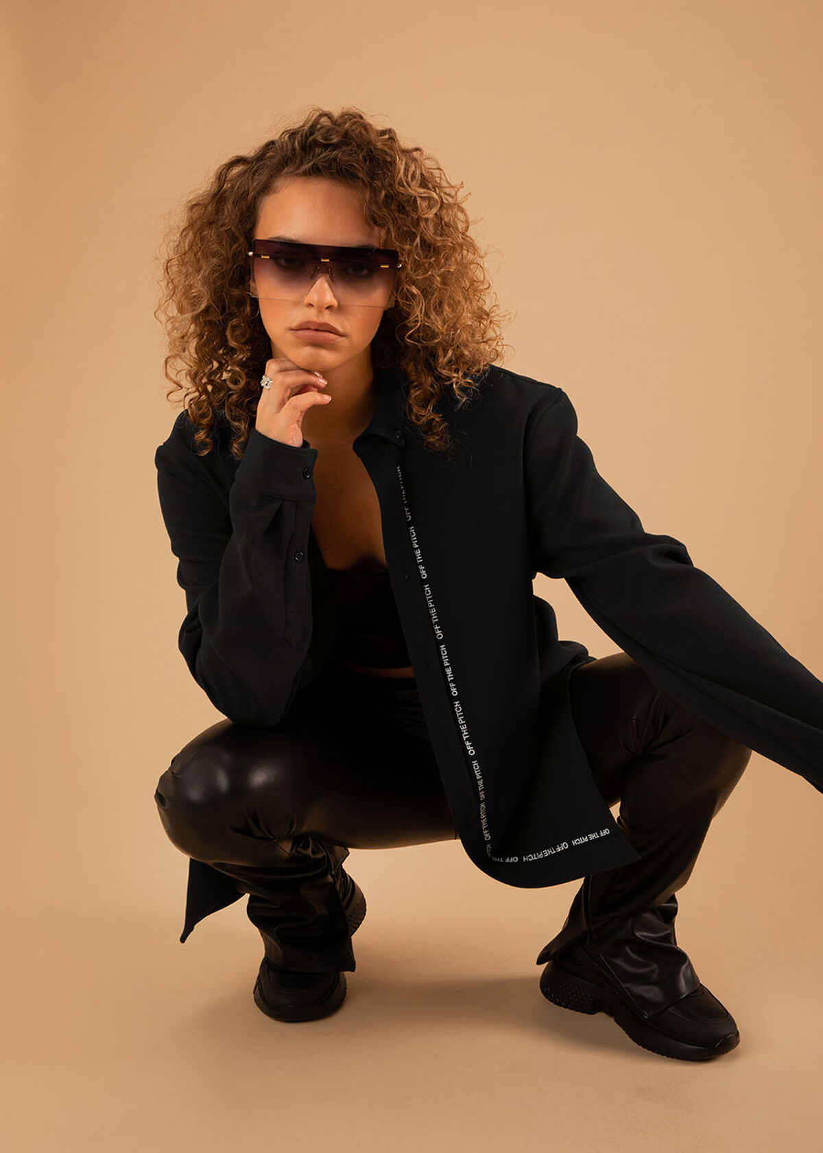 The Neptune Shirt - Black - 93% Polyester 7% Elast, Black, hi-res
