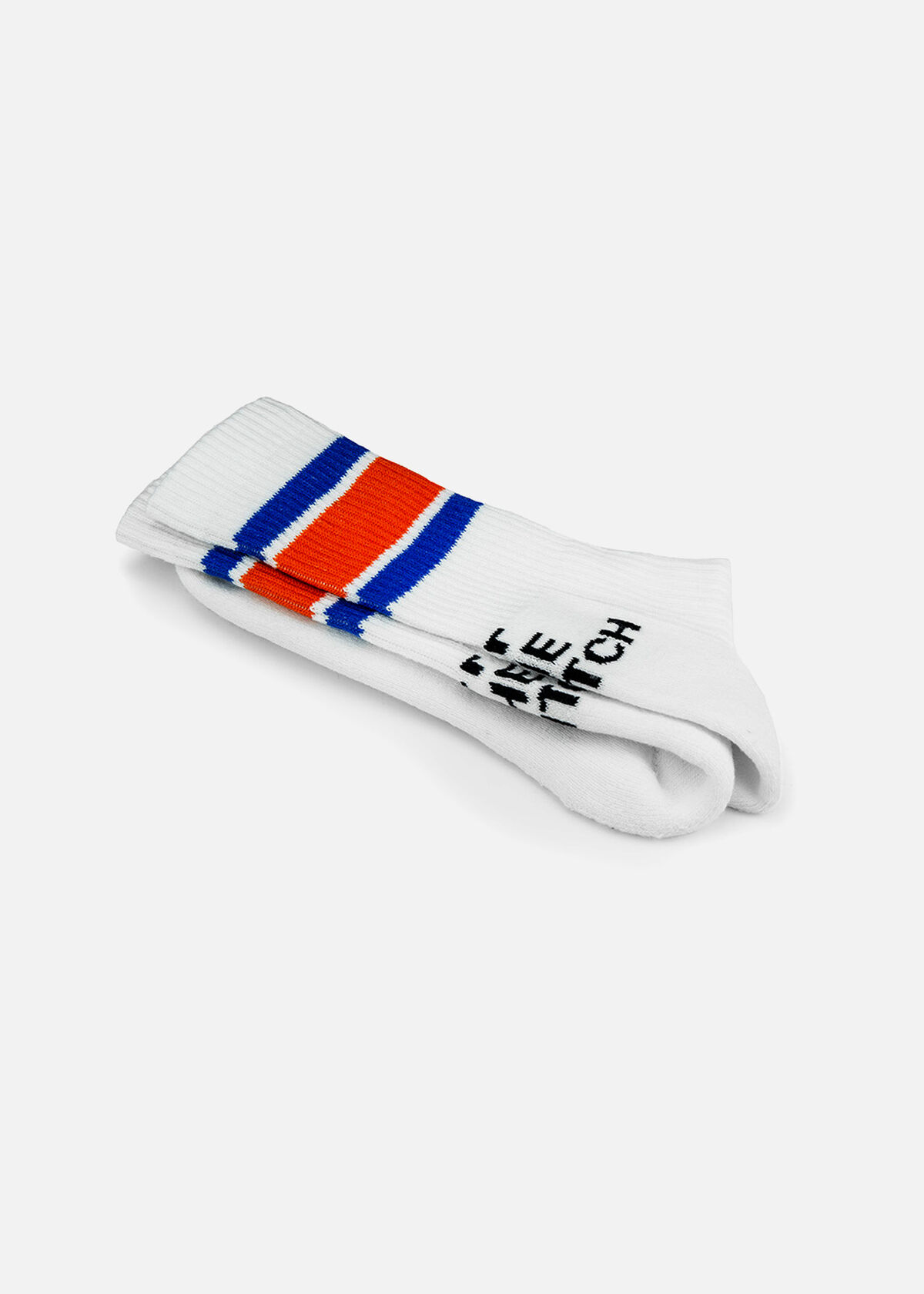 Save Money Socks - White/Cobalt/Orange - Cotton / , White, hi-res