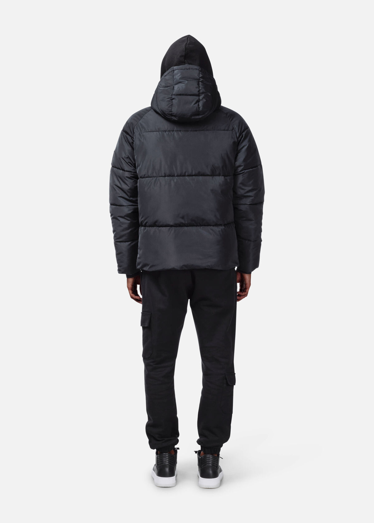 Short Down Jacket, Black, hi-res