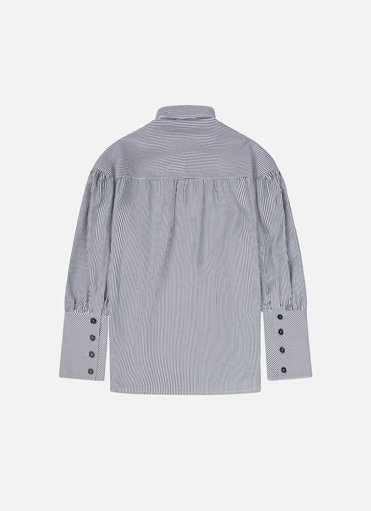 Striped Resort Shirt, Black/White, hi-res
