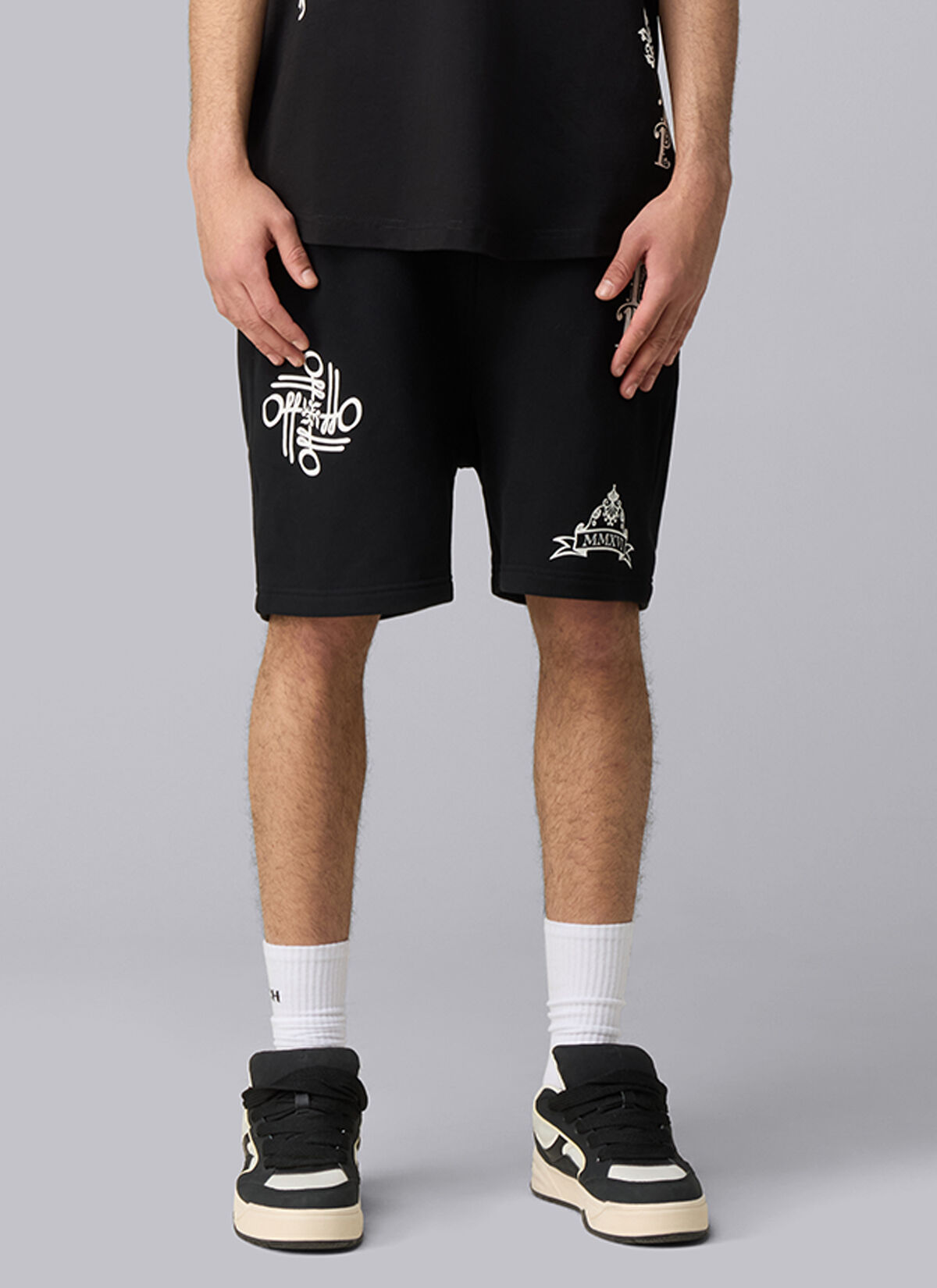 Filigrain Shorts, Black, hi-res