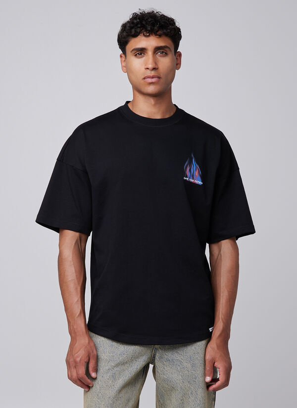 Burning Flower Oversized Tee