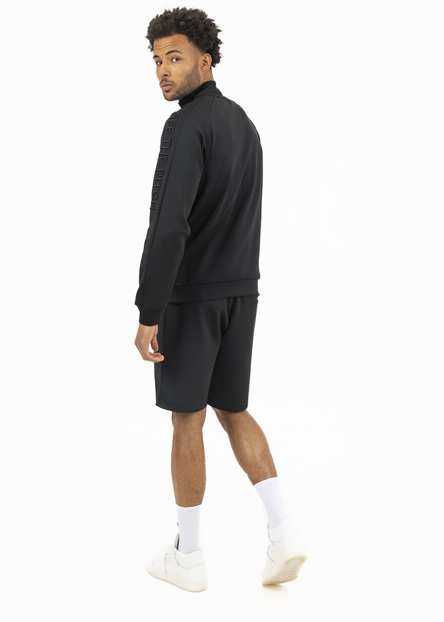 College Track Shorts - 95% Polyester / 5% Elastane, Black, hi-res
