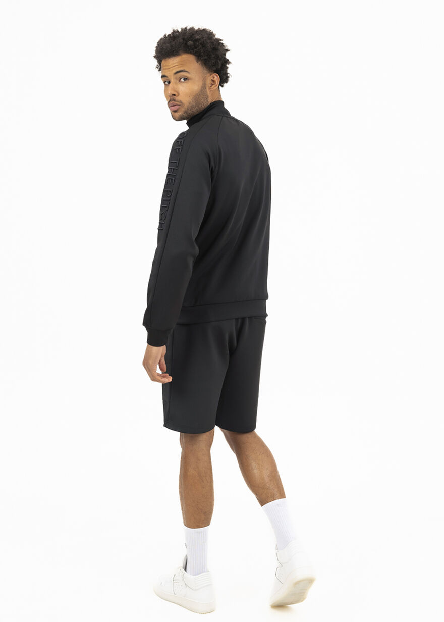 College Track Shorts - 95% Polyester / 5% Elastane, Black, hi-res