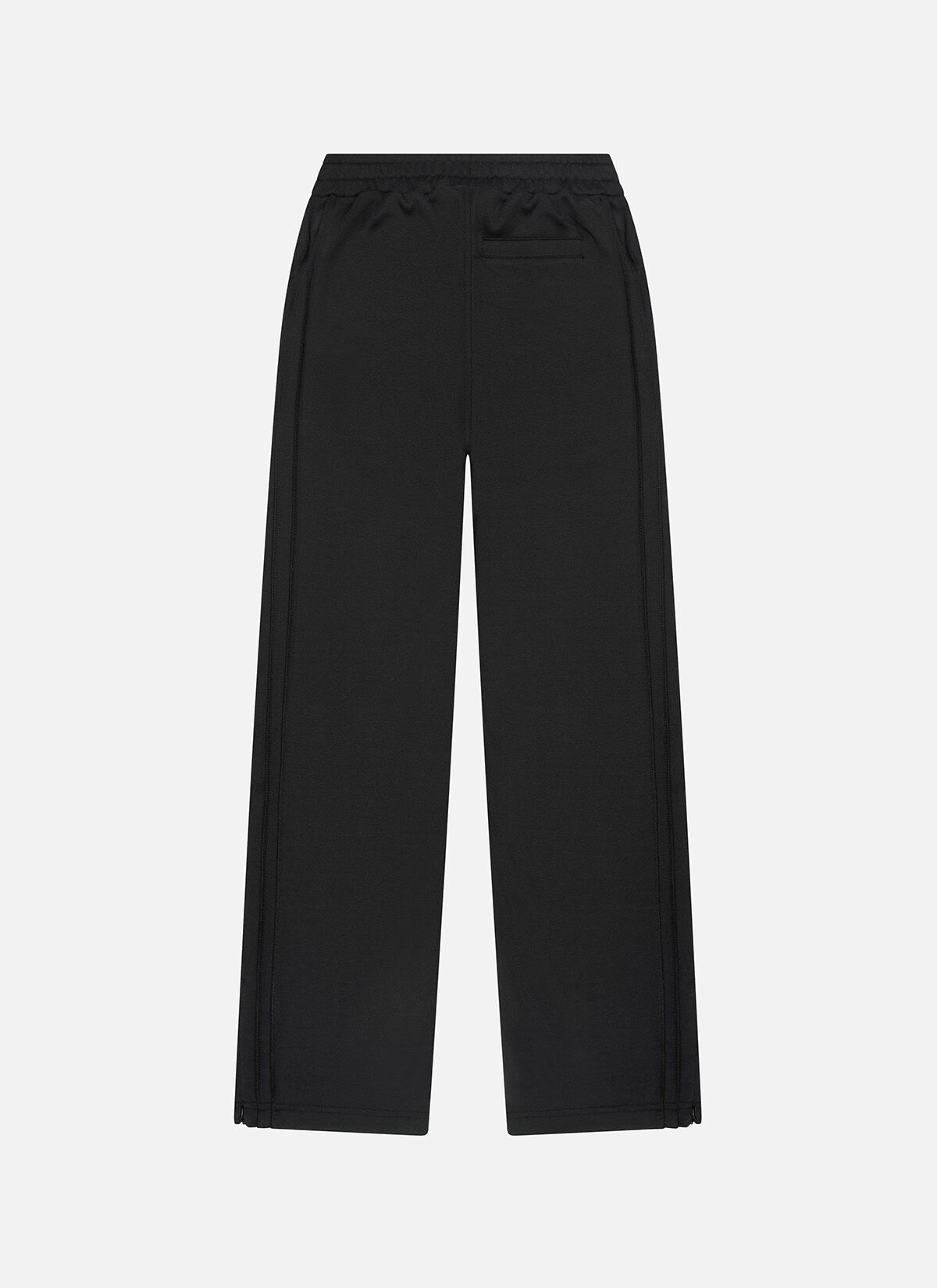Raw Edge Panel Pants, Black, hi-res