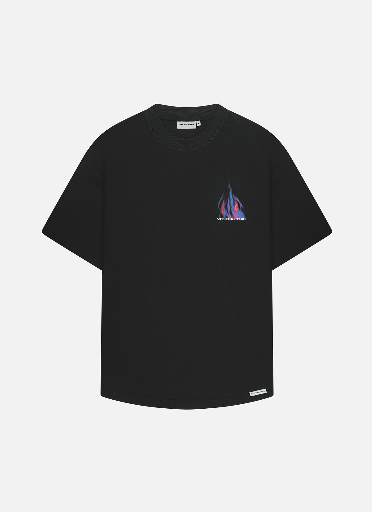 Burning Flower Oversized Tee, Black, hi-res
