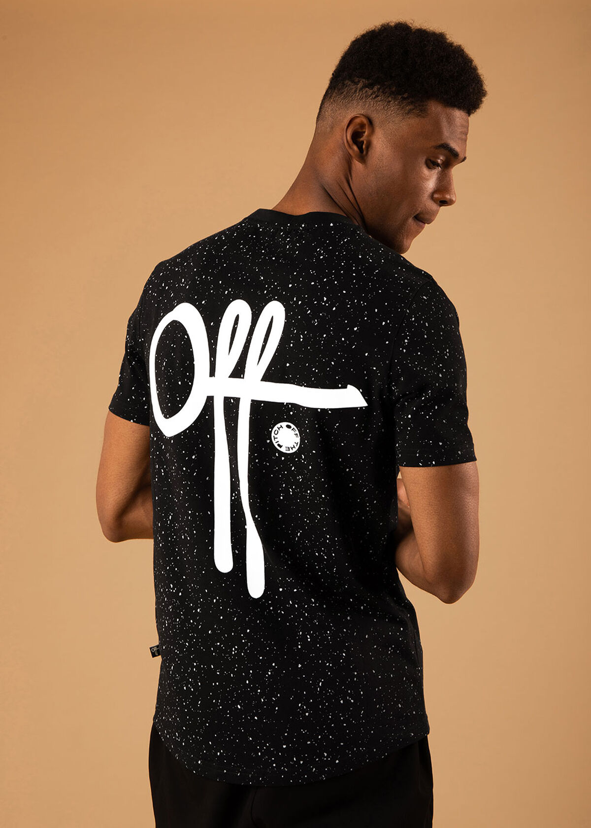 The Cosmic Slimfit Tee - Black - 95% Cotton 5% Ela, Black, hi-res